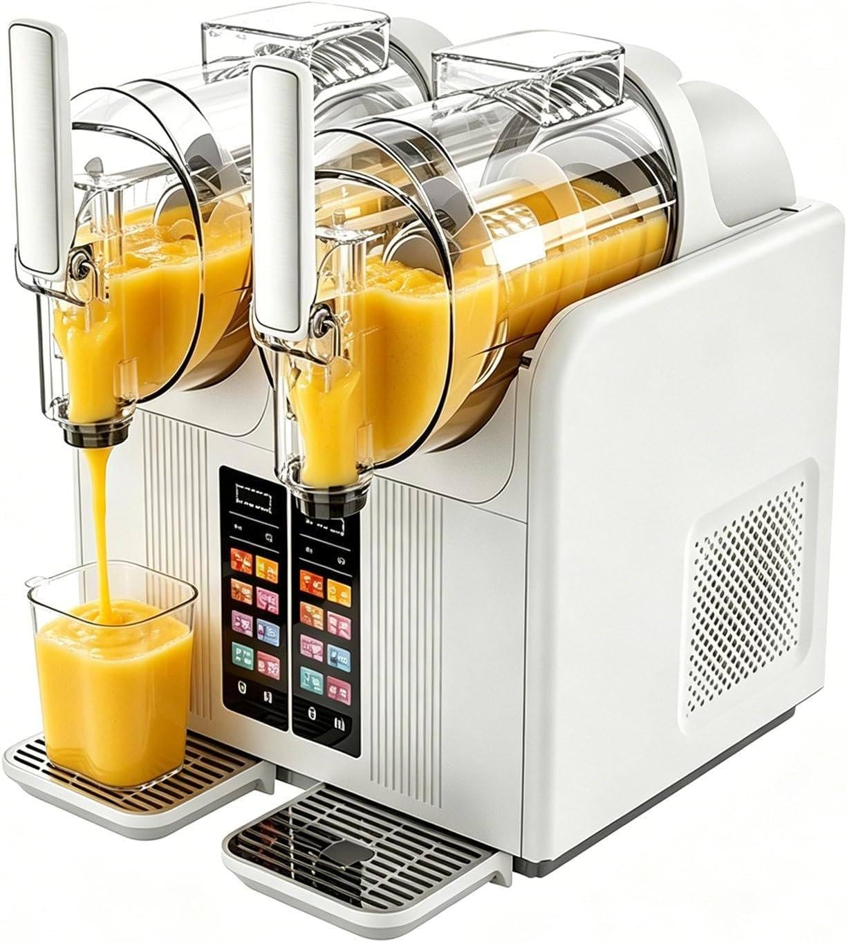 XUXIAO 2L Slushie Machine & Soft Serve Ice Cream Machine for Home Use Black