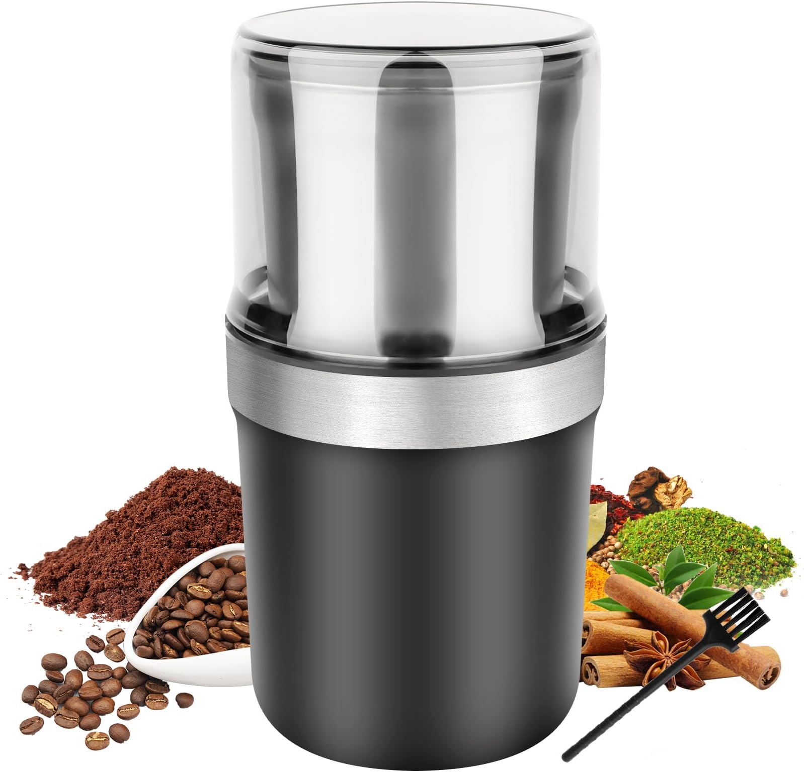 Salter Elektrische Kaffeemühle EK2311 - 200W Edelstahl Mühle Für Kaffee & Gewürze