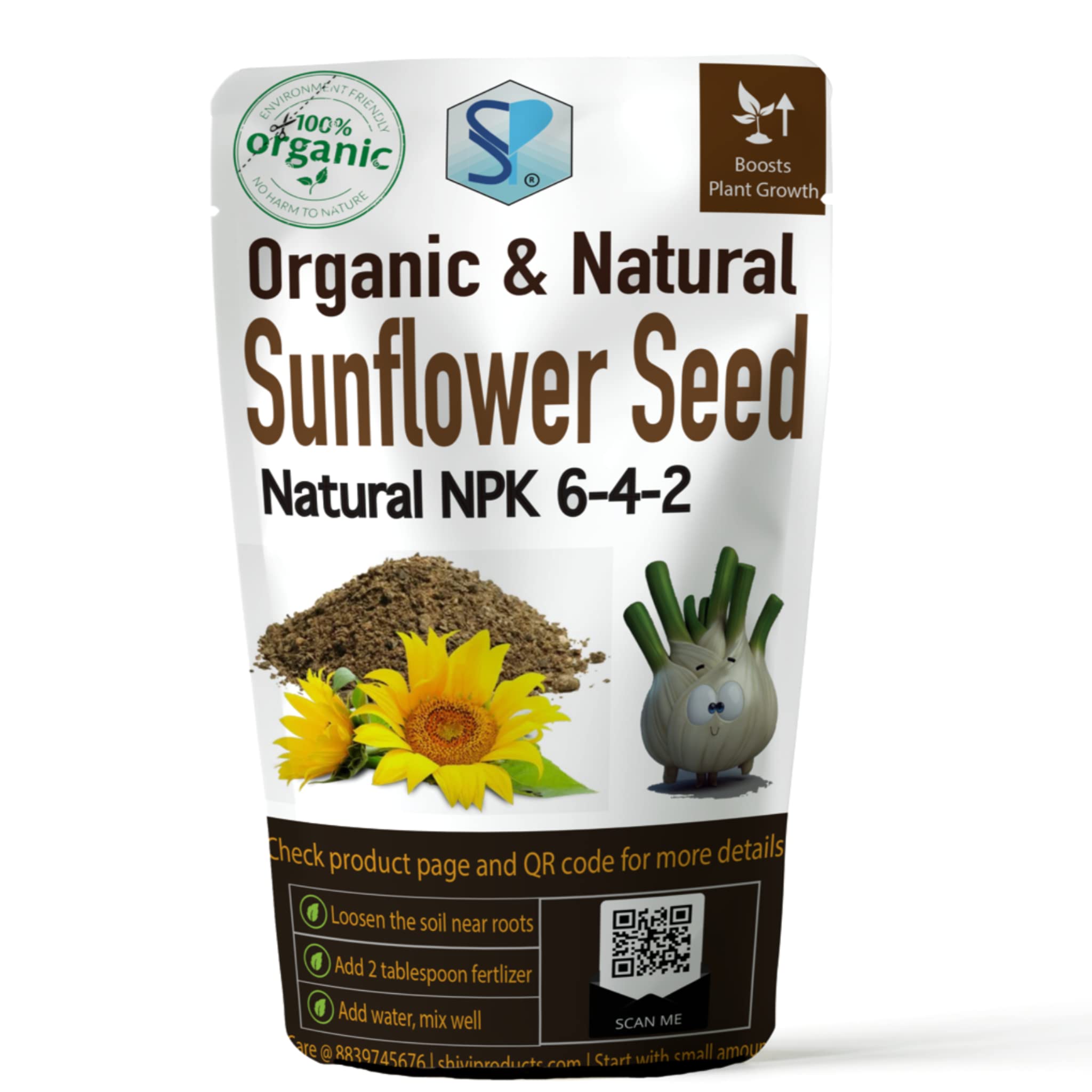 Shiviproducts Organic Sunflower seed Meal for Home Gardening fertilizers for Plants | Essential NPK 6-4-2 for plants speed up growth and flowering (1.9 Kg) (B0BKWV7J6G) Amazon Price History, Amazon Price Tracker
