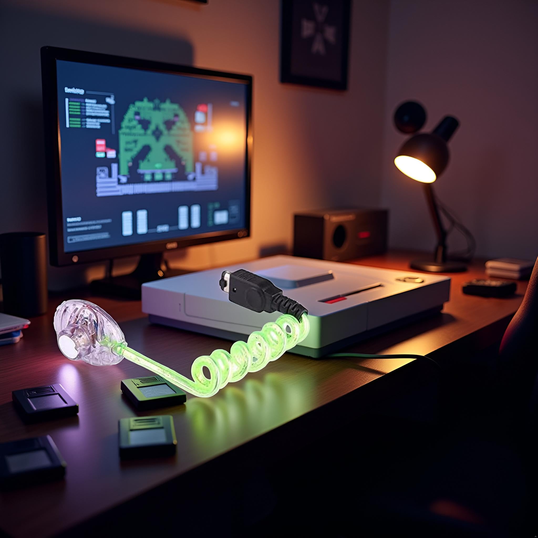 Luz LED flexible de gusano nocturno para Game Boy bolsillo de color para GBC GBP luz de pantalla, accesorios de lámpara de gusano de consola, no requiere baterías adicionales