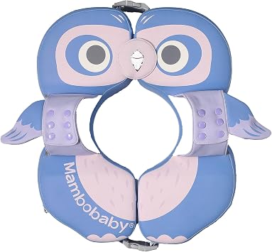 Mambobaby Underarm Float for Baby Infants Toddler 3-36 Months Blue/Pink Owl
