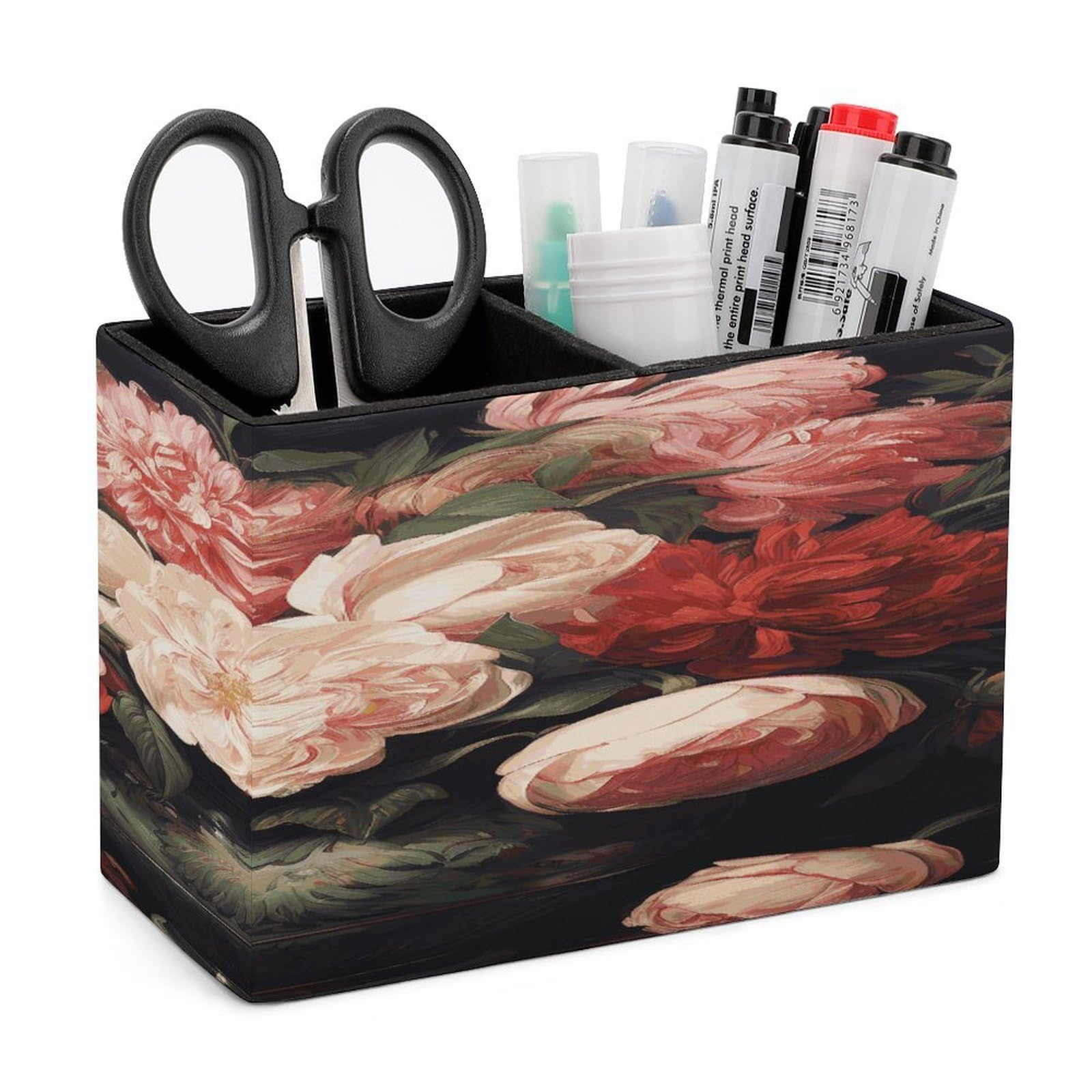 Porte-stylos en cuir fleuri : rangez vos crayons et pinceaux facilement