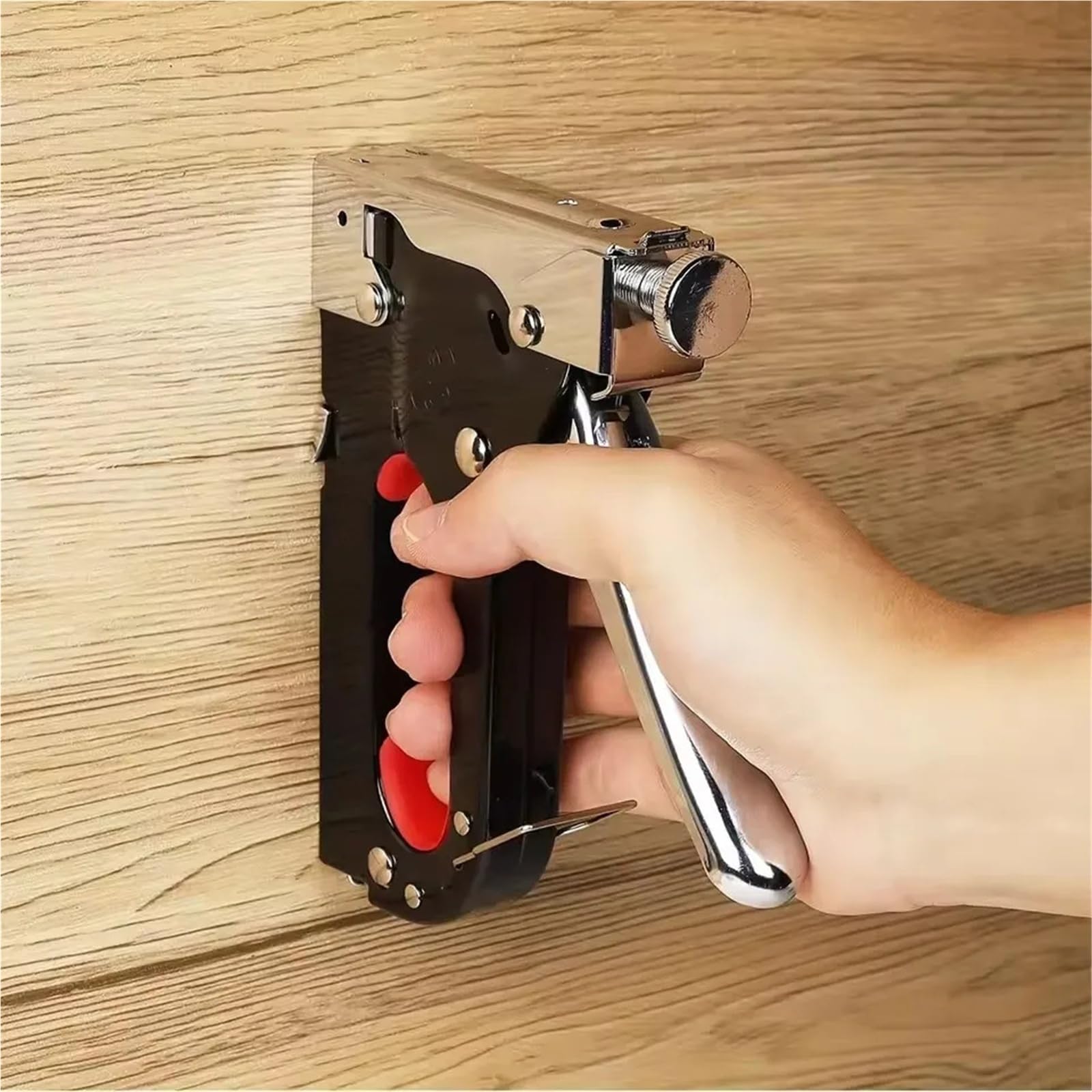 Graffettatrice Per Legno Pistola for chiodatura manuale 4 in 1 Tappezzeria | Cucitrice for costruzioni Graffatrici for carichi pesanti Chiodi ad aria for la lavorazione del legno con 800(Only I Nail)