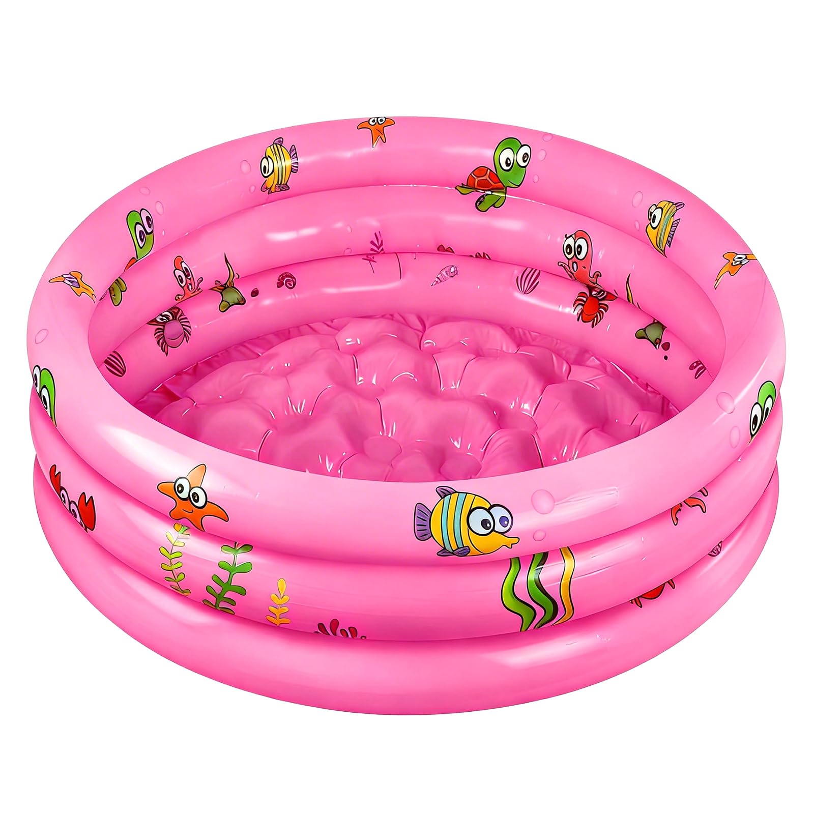 Petite Piscine Enfant,Piscine Gonflable Bébé 100 cm,Piscine Gonflable Enfants,Patogoire Enfant,Piscine Gonflable Ronde,Pataugeoire Gonflable pour Enfants pour Maison,Extérieur,Jardin,Plage,Balcon