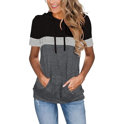 Womens Tops Summer Clothes Hoodies for Women Shirts Casual Short Sleeve Fashion Blouses Trendy Tunics Camisas de Mujer