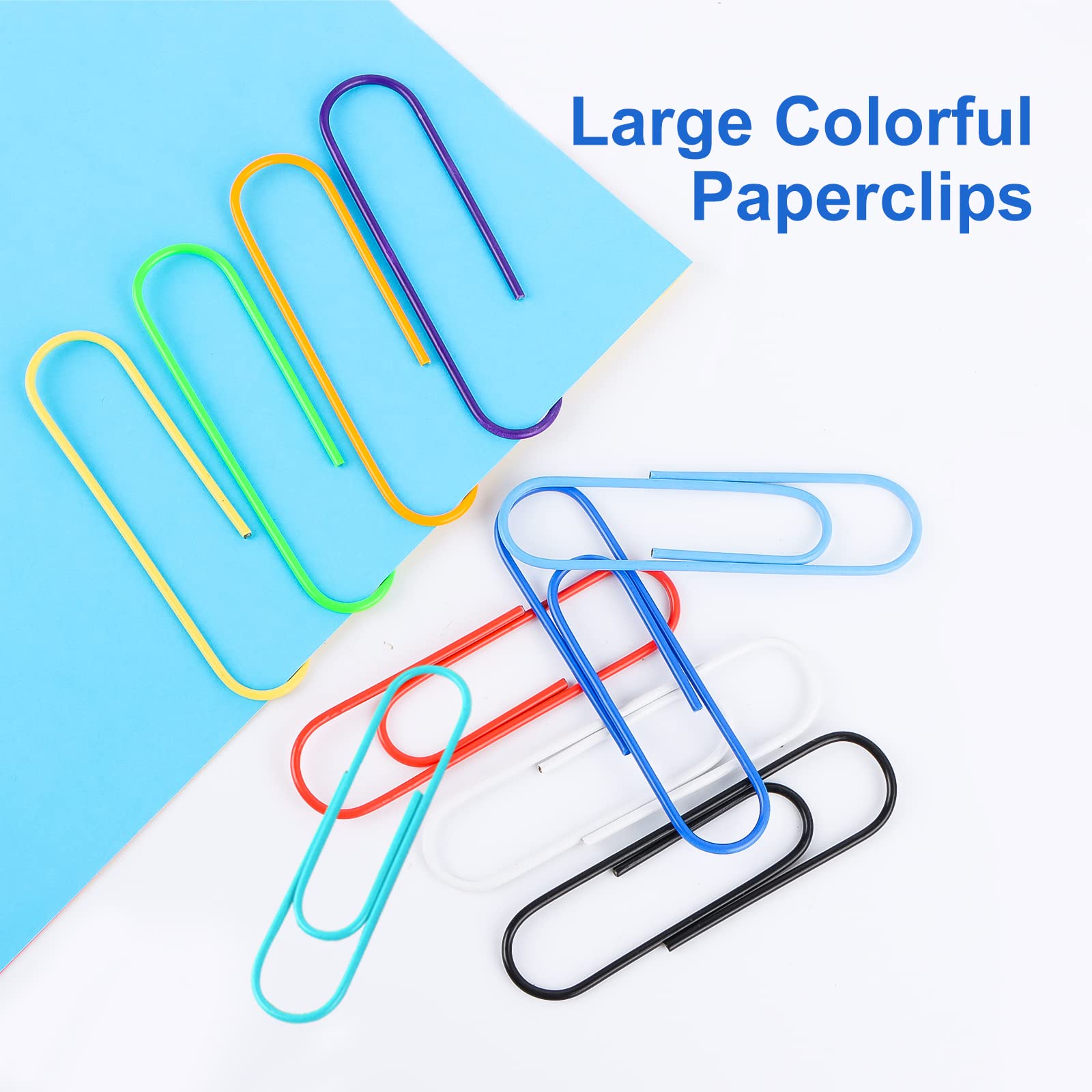 40 Trombones Géants Multicolores 100mm - Clips De Papier Extra Large Pour Bureau Et Bricolage