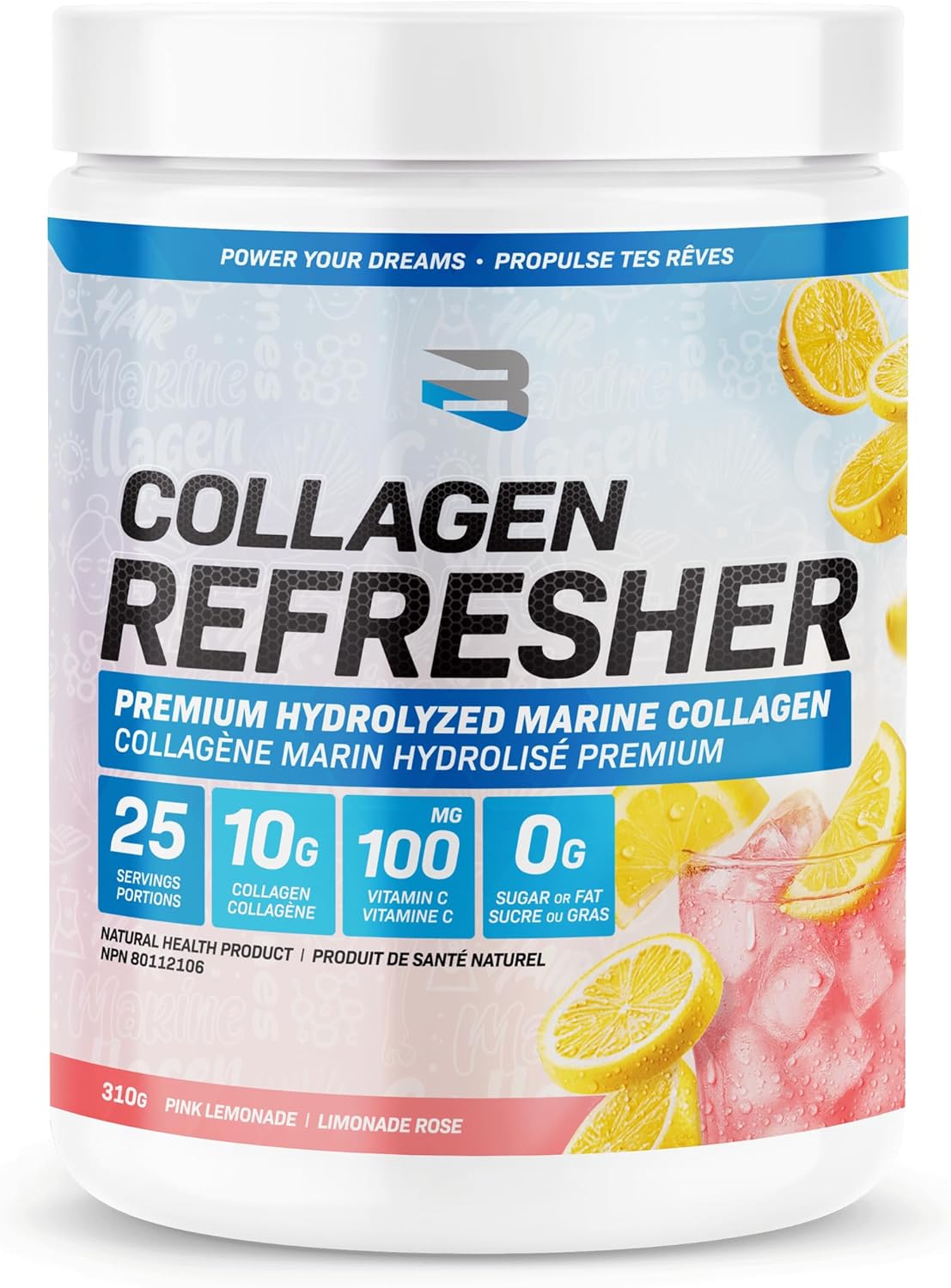 Believe Supplements Collagen Refresher – Hydrolyzed Marine Collagen – Pink Lemonade 310g Believe Supplements Collagen Refresher – Hydrolyzed Marine Collagen – Pink Lemonade 310g