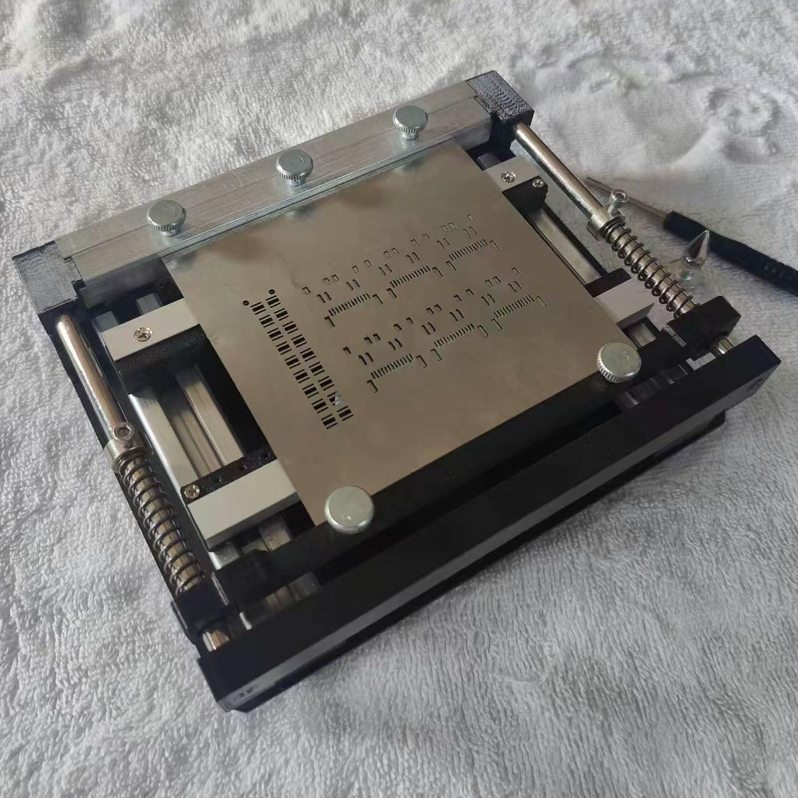 Einstellbare Dicke PCB Schablonendrucker, manuelle Siebdruckstation, SMT Stahlgeflecht Lötpaste, Drucktisch, Präzisionsdruck