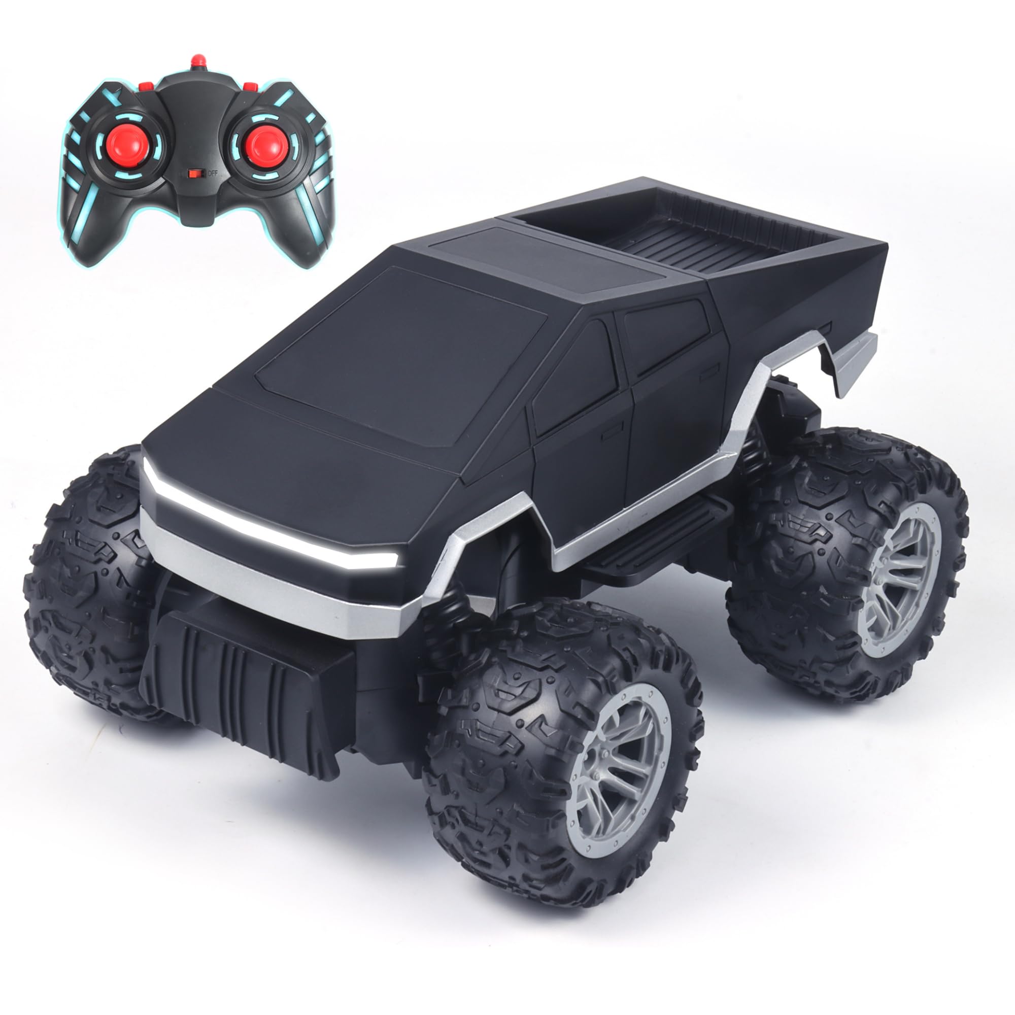 popsugar Off Roader Truck Rechargeable Remote Control Car | RC Car Monster Truck | 4 Headlight Modes | Lithium Battery | C-Type Charging | Remote Control Car for Kids | Made in India, Red-image-8