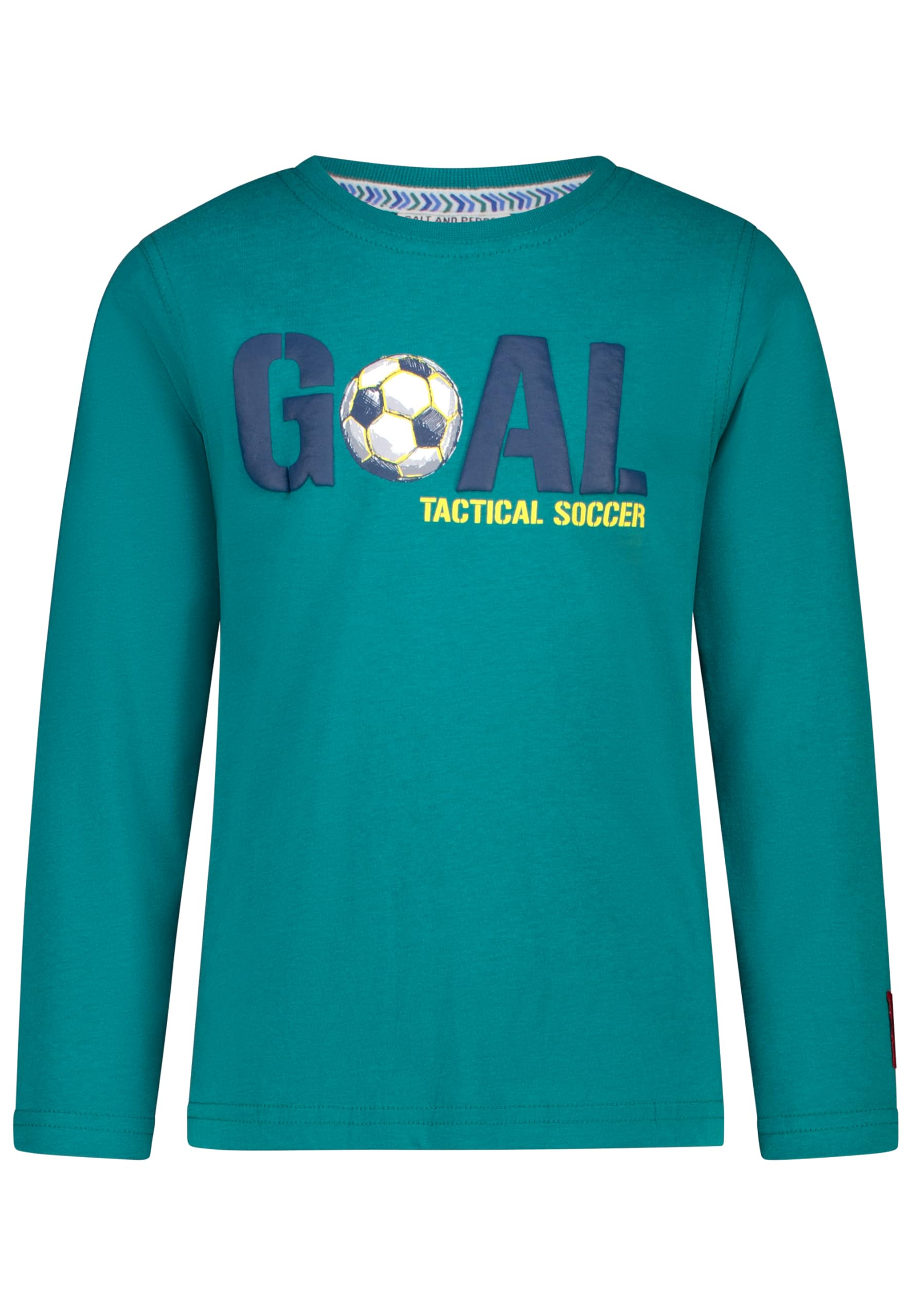 SALT AND PEPPER Jungen Langarmshirt mit Fussball Print für Jungen T-Shirt (1er Pack)