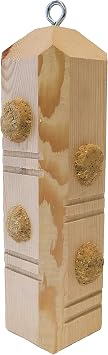 Wildlife Sciences Suet Plus Plug Pine Feeder, Bevel Cut Post