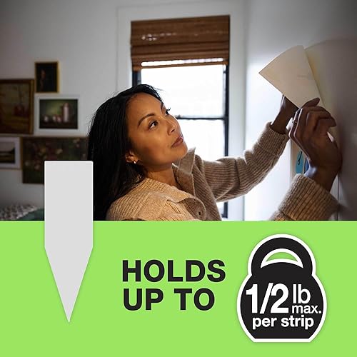 Miniatura 2 de FrogTape reMOVEables - Tiras para colgar pósteres, sin daños, ganchos extraíbles para pósteres, cinta adhesiva adhesiva para pared, alternativa