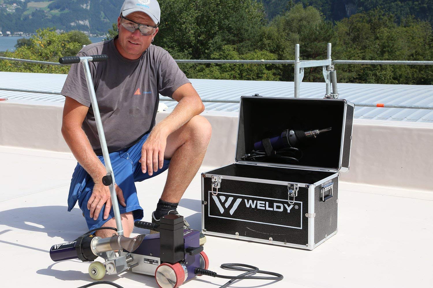 WELDY 230V RW3400 Roofer Plastic Hot Air Welder 40mm Width Nozzle for Roof Welding with Free Overlap Heat — view 9