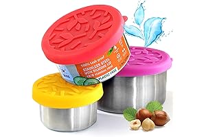Kid's Stainless Steel Snack Container Set: Say Goodbye to Snack Spills