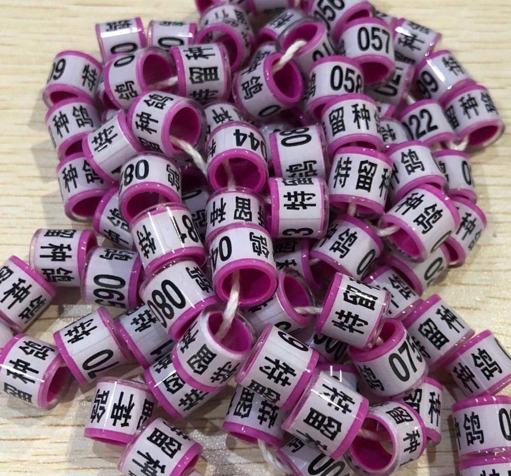 Bagues colorées en plastique 8mm rose pour marquage de câble lot de 100