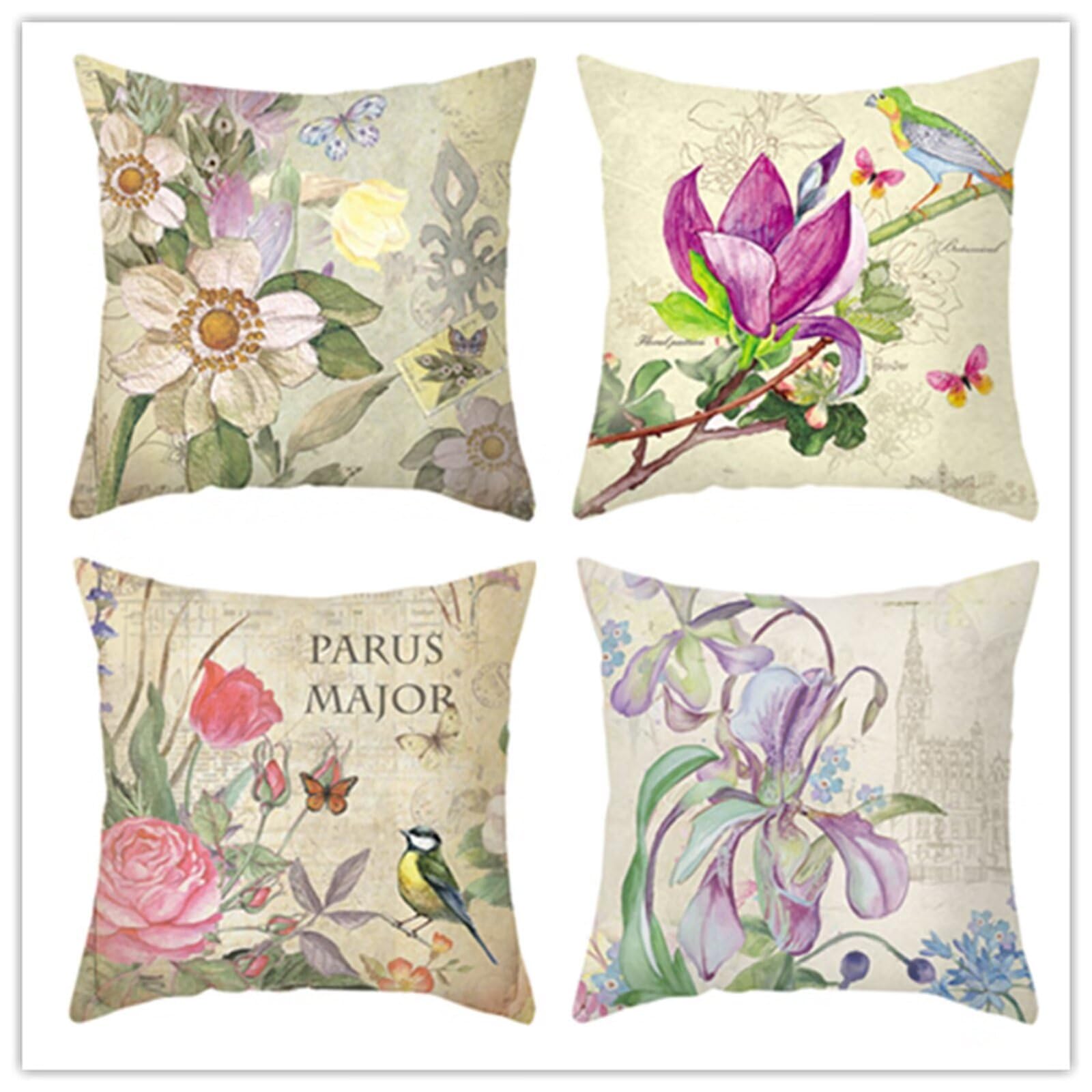 4 Federe Per Cuscini Quadrate Con Motivo Geometrico - Viola 60x60cm - Copricuscini Decorativi In Misto Cotone Per Divano E Soggiorno - 5