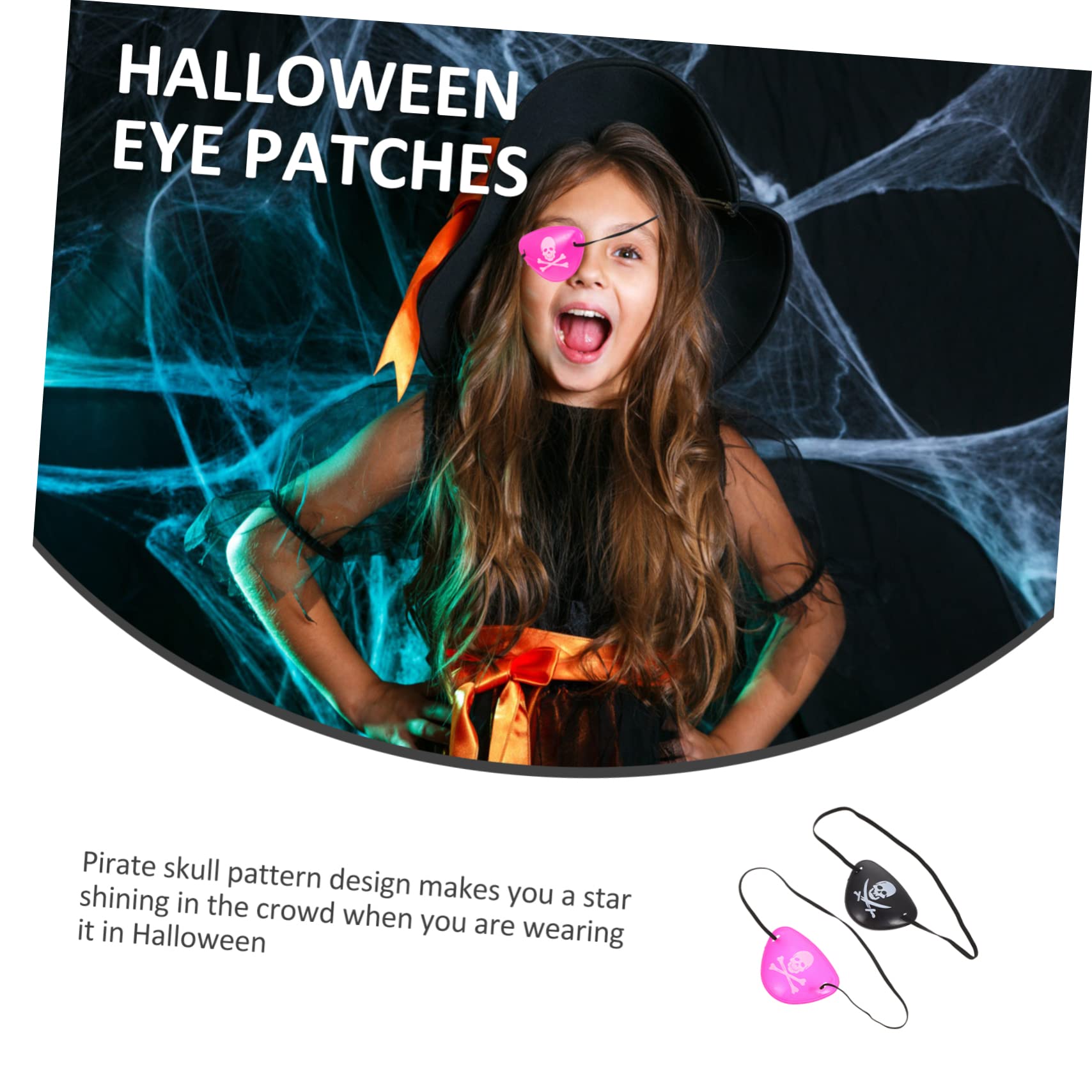 Beavorty 5 Sätze Piraten-augenklappe Kostüme Für Erwachsene Skelett Patch Augenmaske Halloween Augenpflaster -augenklappe Halloween-augenklappen Plastik 20 Stück * 5