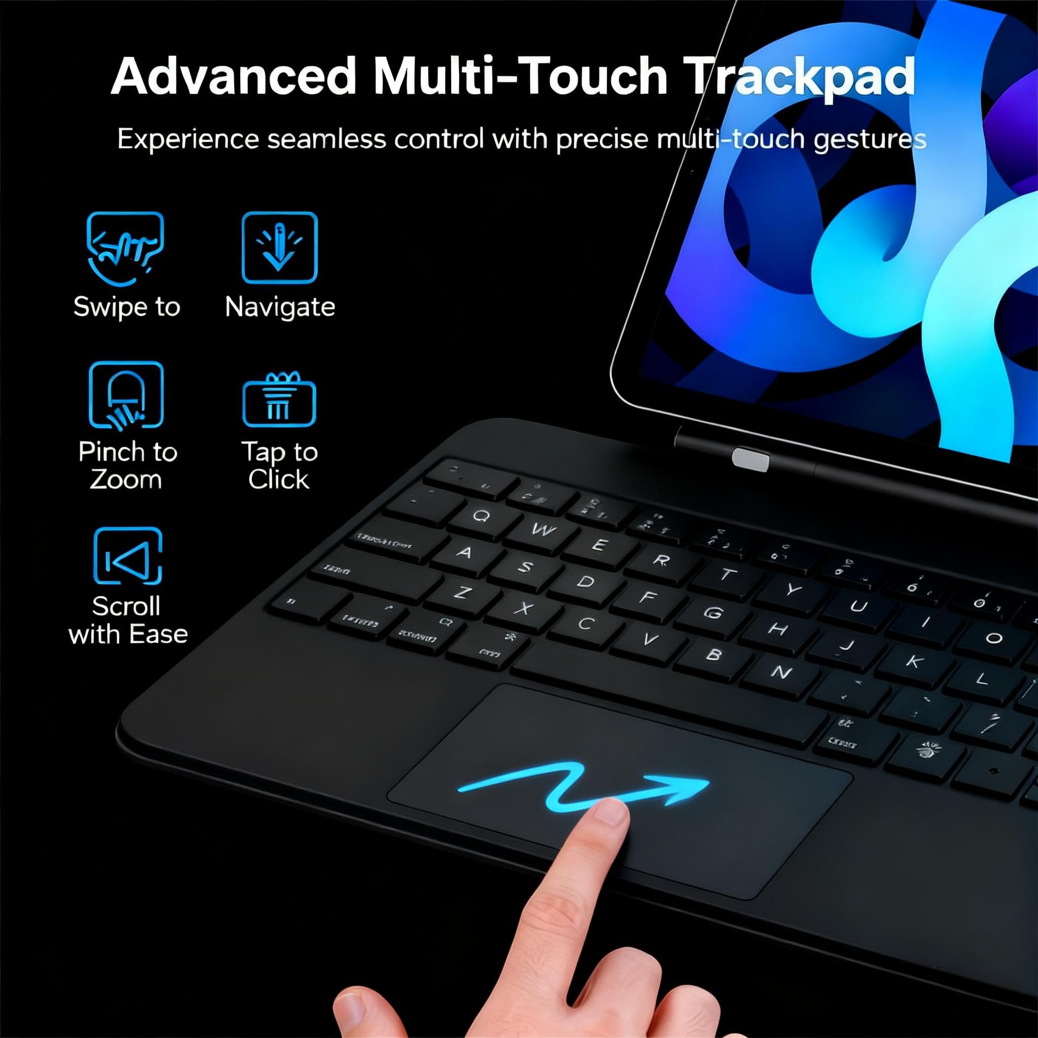 QUARK Capa Magic Keyboard para iPad Pro de 13 polegadas (M5/M4