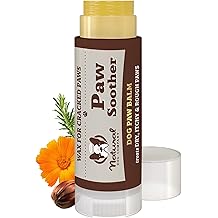 Natural Dog Company Paw Soother Balm & Wax - Dog Paw Balm & Moisturizer for Dry, Cracked Paw Pads, Helps Moisturize & Condition Winter-Worn Paws, Coconut Oil & Calendula, Daily Paw Care, 0。15 oz Stick