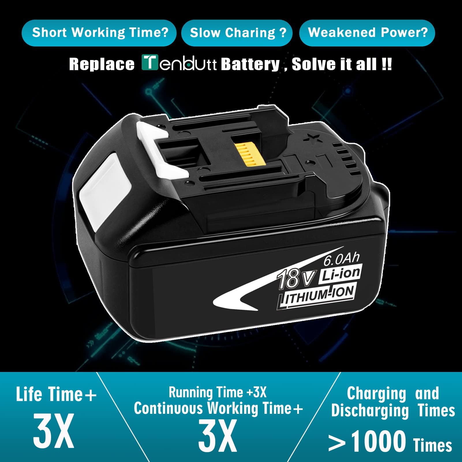 2X 8000mAh BL1860B pour Makita batterie de remplacement 18V lxt Li-ion