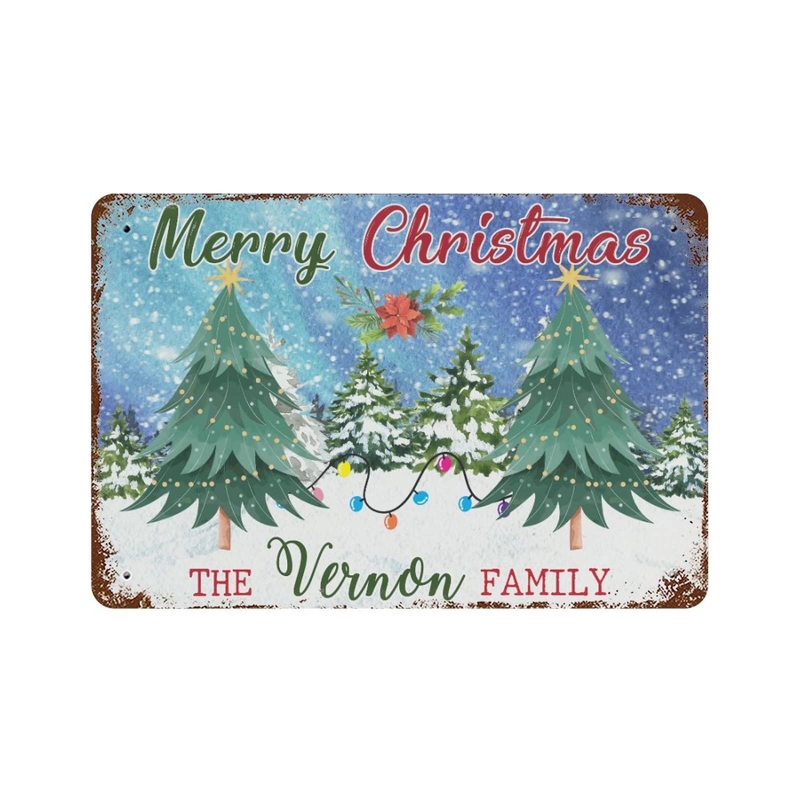 Plaque Noël en aluminium durable résistante aux intempéries pour déco de rue