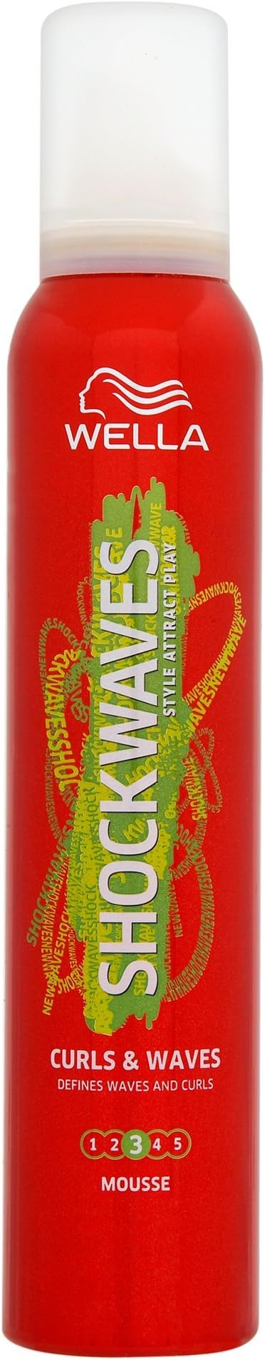 Wella Shockwaves Curls and Waves Mousse, 200 ml - Pack of 6