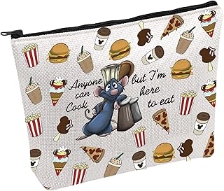 Remy Quote Gift Anyone Can Cook Quote Makeup Bag Pixar Ratatouille Gift Remy Inspired Zipper Pouch Mouse Chef Cosmetic Bag akeup Bag (Anyone can Cook CA)