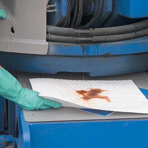 Miniatura 3 de PIG Tapete de aceite, almohadilla absorbente solo de aceite, 100 almohadillas por bolsa, almohadilla de 15 x 20 pulgadas, absorbe hasta 28 onzas por