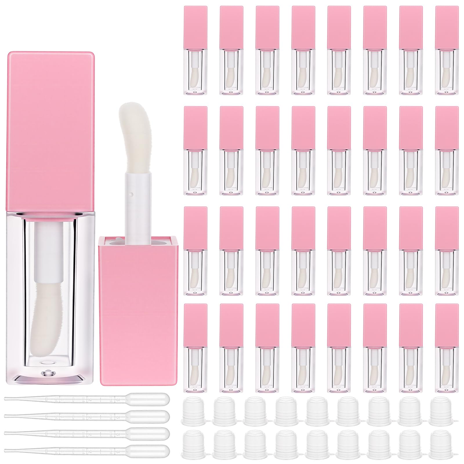 Flacon de gloss vide nomade en lot de 36 pour retouches maquillage en voyage