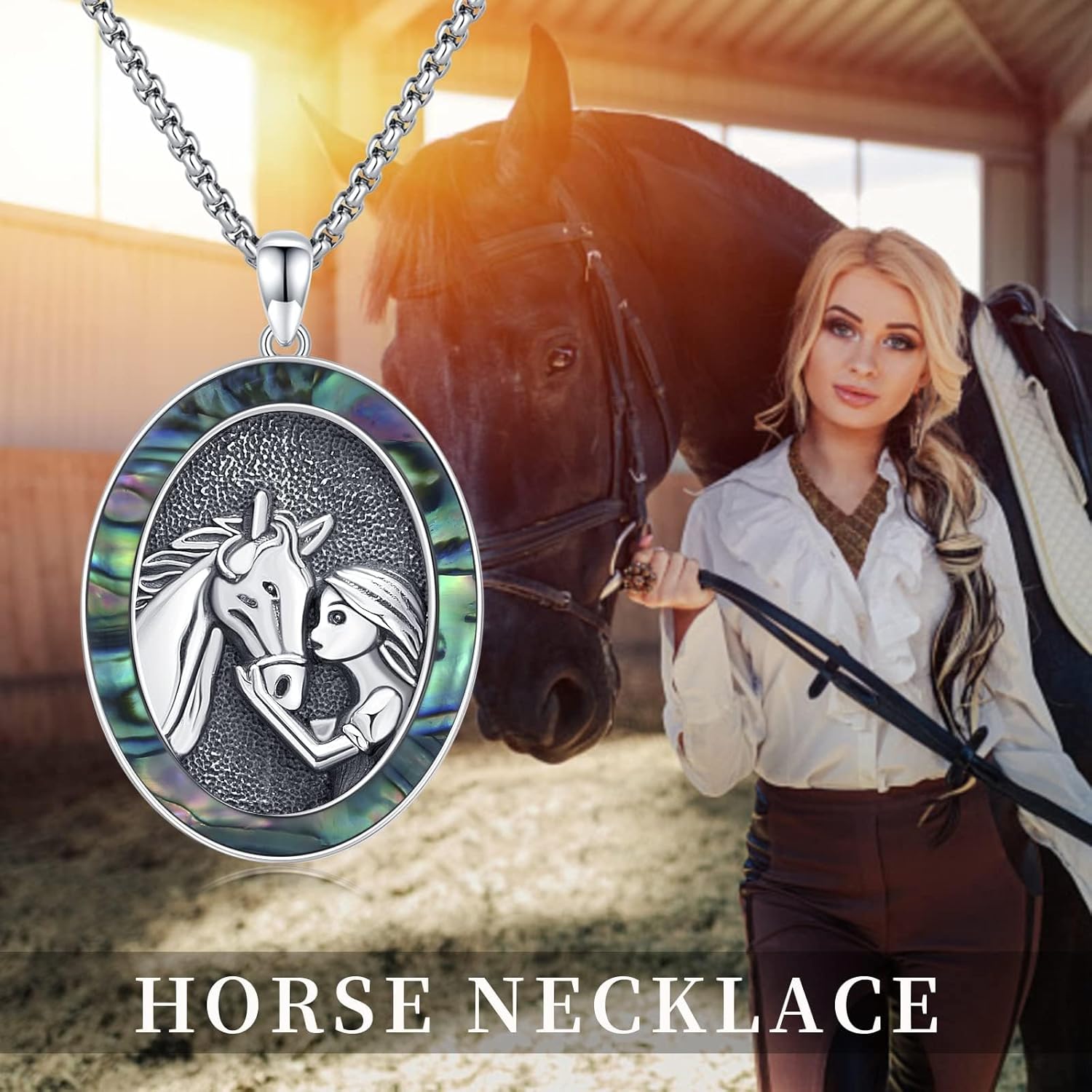 Animal Necklace for Women 925 Sterling Silver Horse/Duck/Polar Bear/Penguin/Snowman/Bee/Hummingbird/Unicorn Pendant Necklace Jewelry Gifts for Animal Lover - Image 7