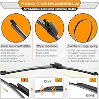 Vista 175 de AUTOBOO - Limpiaparabrisas de repuesto 26 + 20 pulgadas con limpiaparabrisas trasero de 12 pulgadas para BMW X3, X4, 2018, 2019, 2020, 2021, 2022