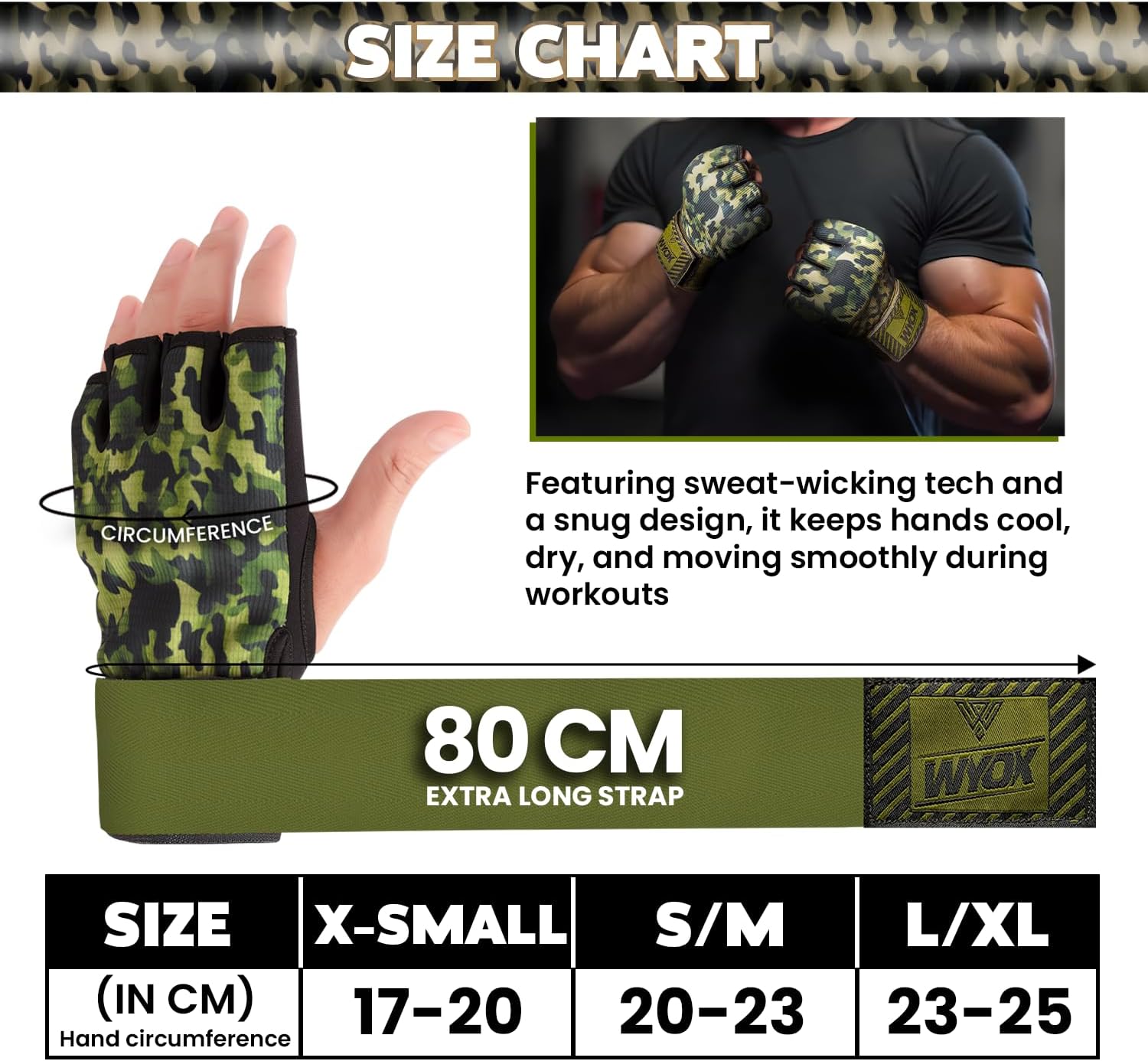 WYOX Gel Boxing Hand Wraps & Curved Focus Mitts Bundle for Men & Women Adults – 80cm Wrist Straps, Padded Knuckle Support, Neoprene Inner Glove Gel Padding, MMA Muay Thai Kickboxing Training Pads