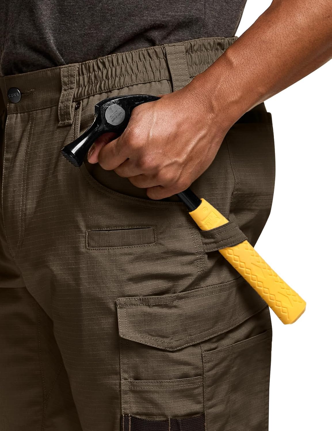 CQR Men's Quick Dry Work Pants, Water Resistant Outdoor Tactical Pants, Lightweight Stretch Cargo Hiking Pants - Image 6