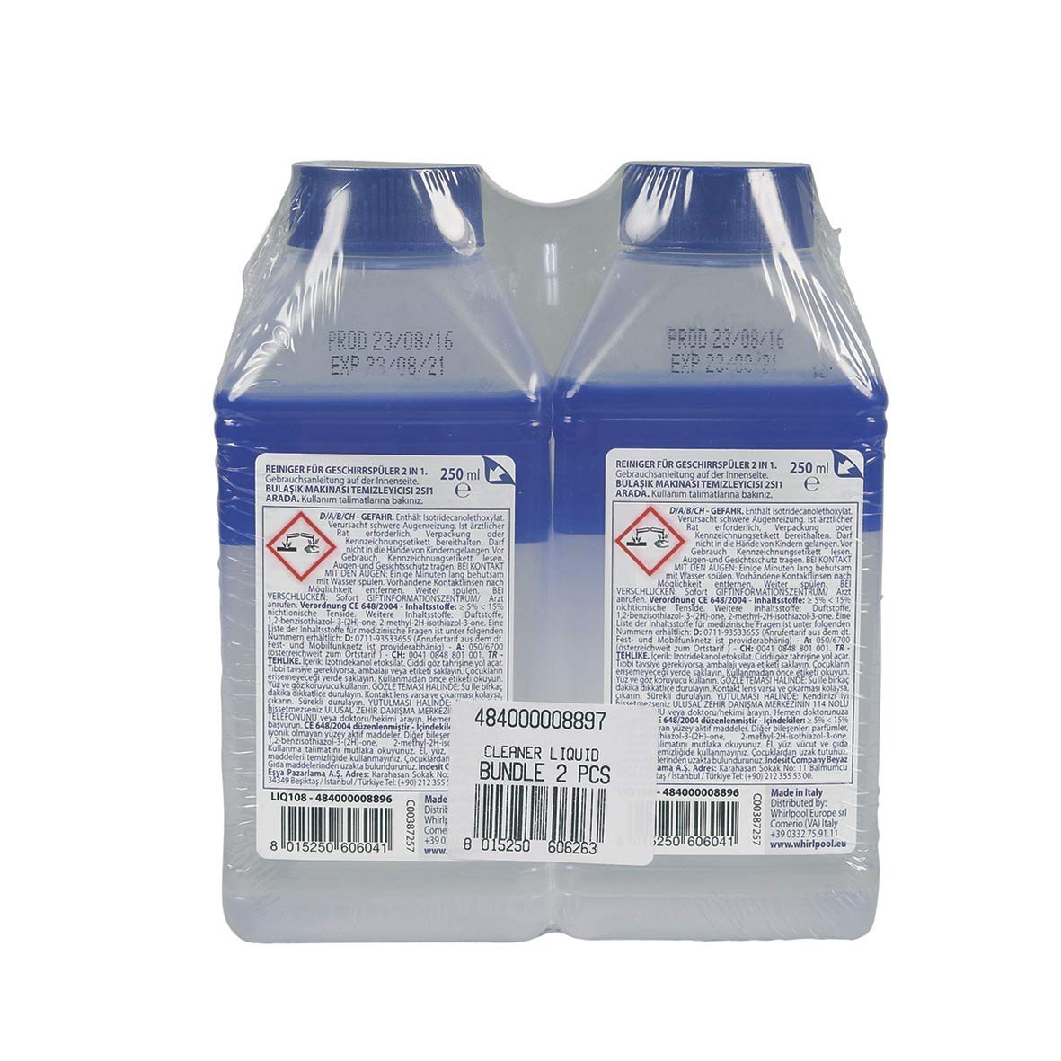 Spülmaschinen-Reiniger 2in1 Wpro LIQ108, 2 x 250 ml