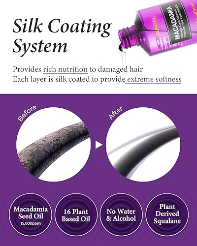 Miniatura 4 de Kundal Reparación intensa con almizcle blanco suero de cuidado rápido de daños - Aceite esencial para el cabello premium, ingredientes naturales