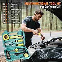 Vista 5 de Emergency Car Kit,Roadside Emergency Tool Kit for Vehicle Truck with Air Compressor Jumper Cable First Aid Kit,Winter Auto Road Side Kit Women Men