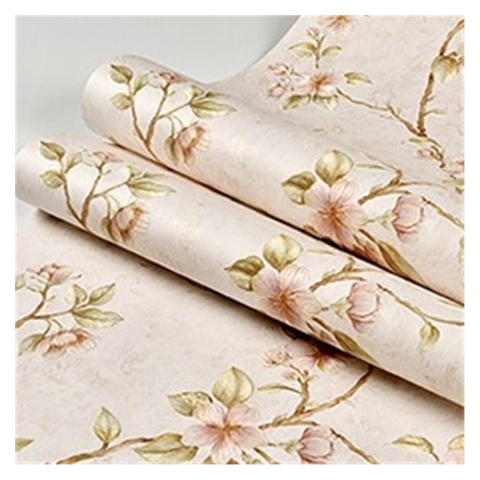 Papier peint autocollant floral rouleau de 1m x 53cm Color-3 pour salon