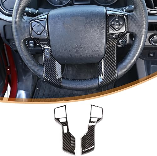 Miniatura 6 de Calcomanías para volante de coche, ABS, cromadas, accesorios para Toyota Tacoma Tundra 4Runner 2015, 2016, 2017, 2018, 2019, 2020 (naranja,
