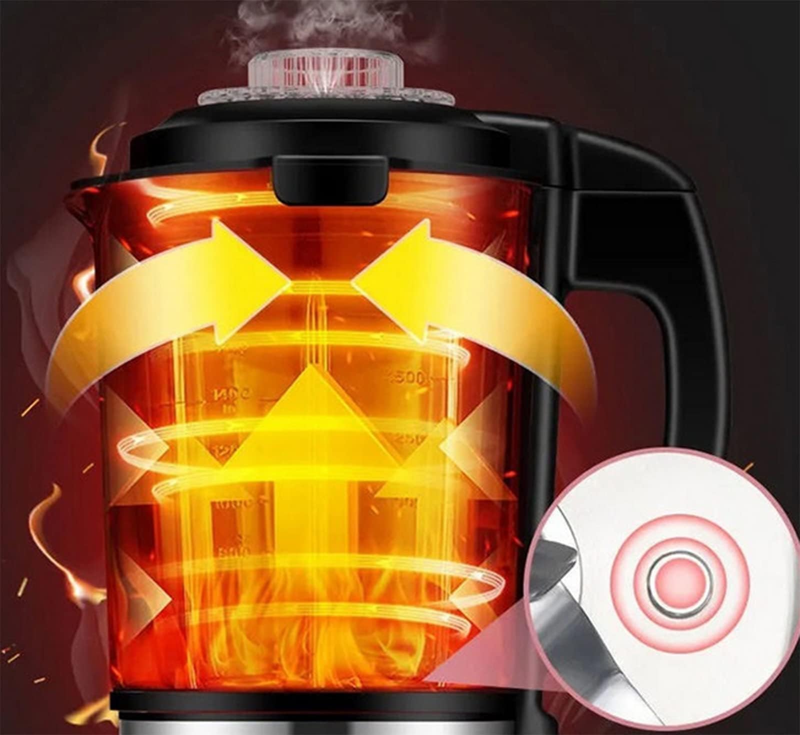 Licuadora al vacío, licuadora Profesional de encimera con trituradora de Hielo, licuadora de Cocina de Alta Velocidad de 58000 RPM con Pantalla táctil LCD, función de autolimpi,