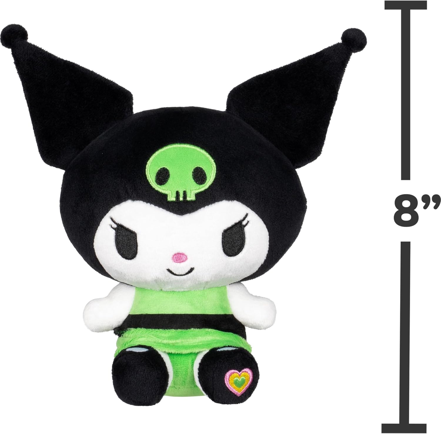 Hello Kitty® and Friends X Powerpuff Girls® Collab - 8-inch Kuromi™ & Buttercup Plush - Officially Licensed Sanrio® & Cartoon Network® Product - 6+