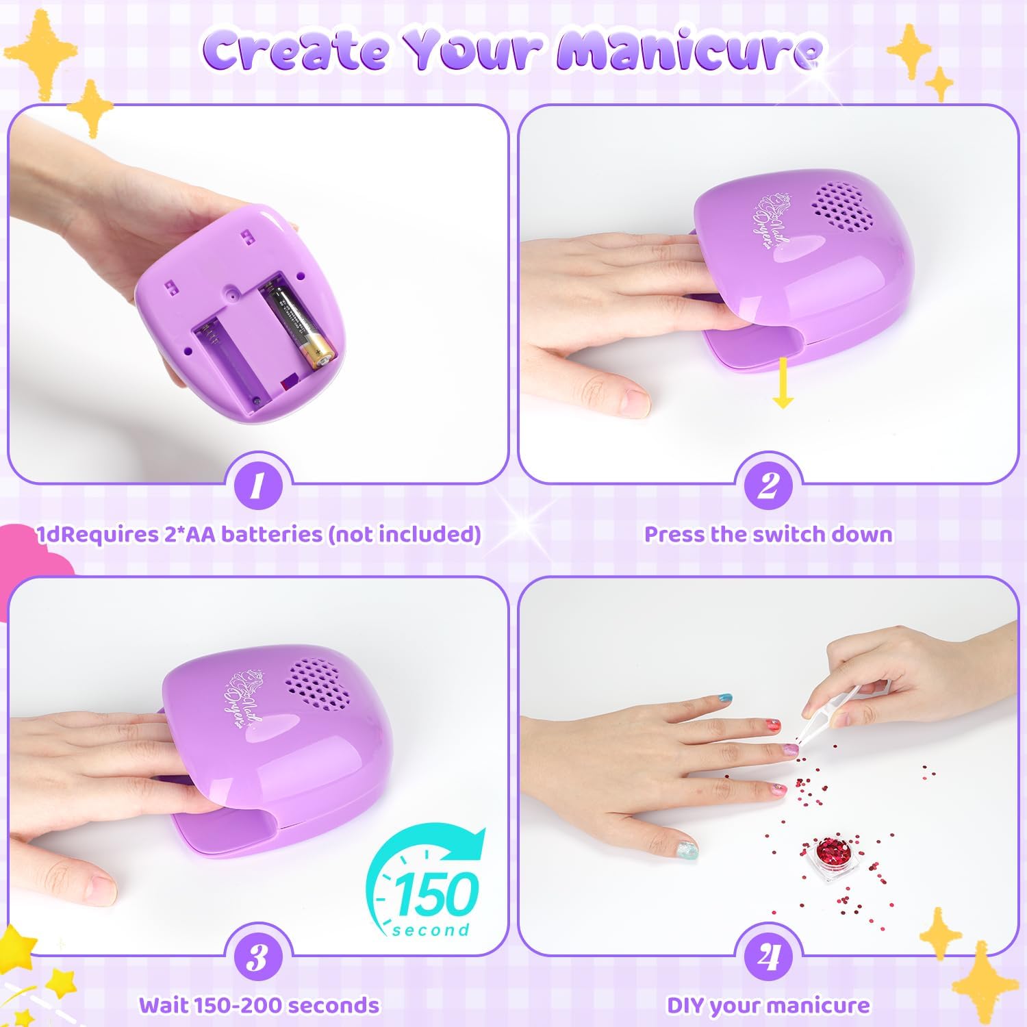 PERRYHOME Kids Makeup Kit for Girl, Unicorn Real Washable Cosmetic Set, Non-Toxic Makeup Toys, Kids Nail Polish Set for Girls, 2026 New Princess Toys & Birthday Gifts for Girls for 3-12 Years Old - Image 10