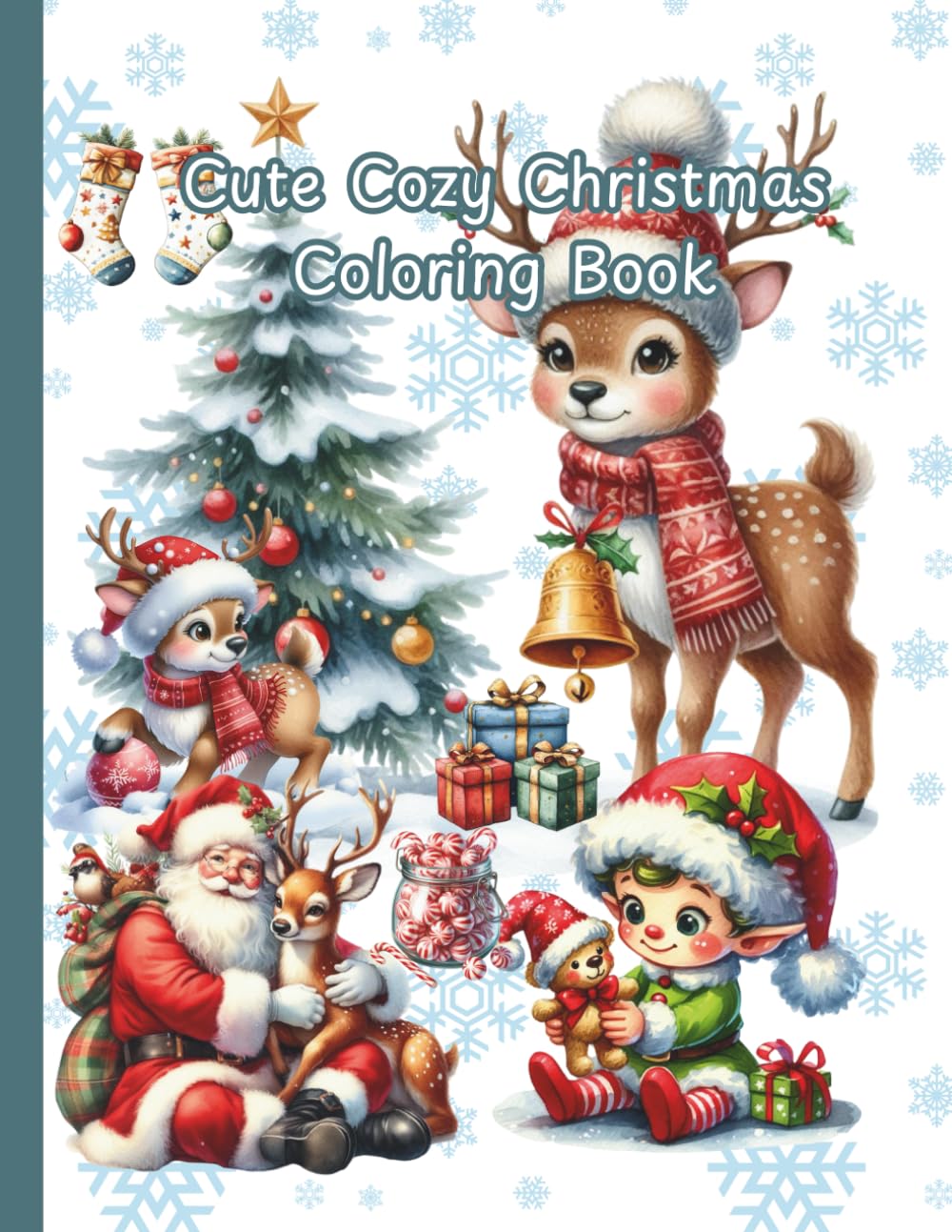 Cute Cozy Christmas Coloring Book