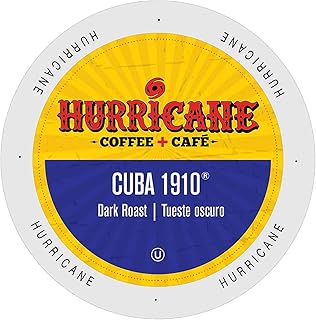 Hurricane Coffee Cuba 1910 Coffee, Single Serve Cups for Keurig K Cup Brewers, 24Count
