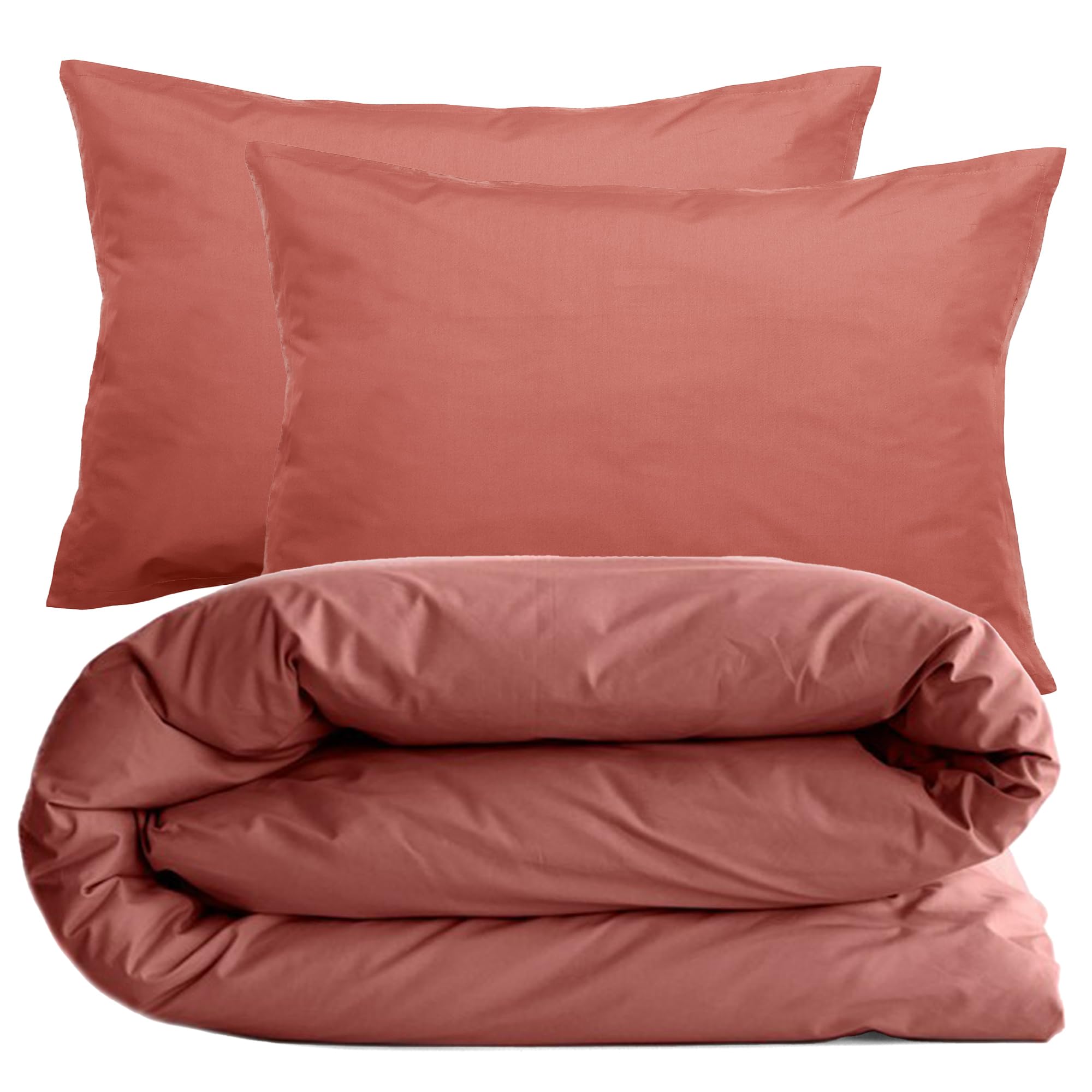 Parure de lit 280x240 Linnea MANOIR créez un cocon de douceur Rose Pêche dans votre chambre