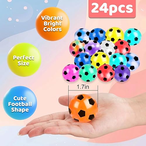 Miniatura 3 de Paquete de 24 bolas antiestrés para adultos, pelota sensorial para aliviar el estrés, juego de bolas estrujables a granel para regalo de cumpleaños,
