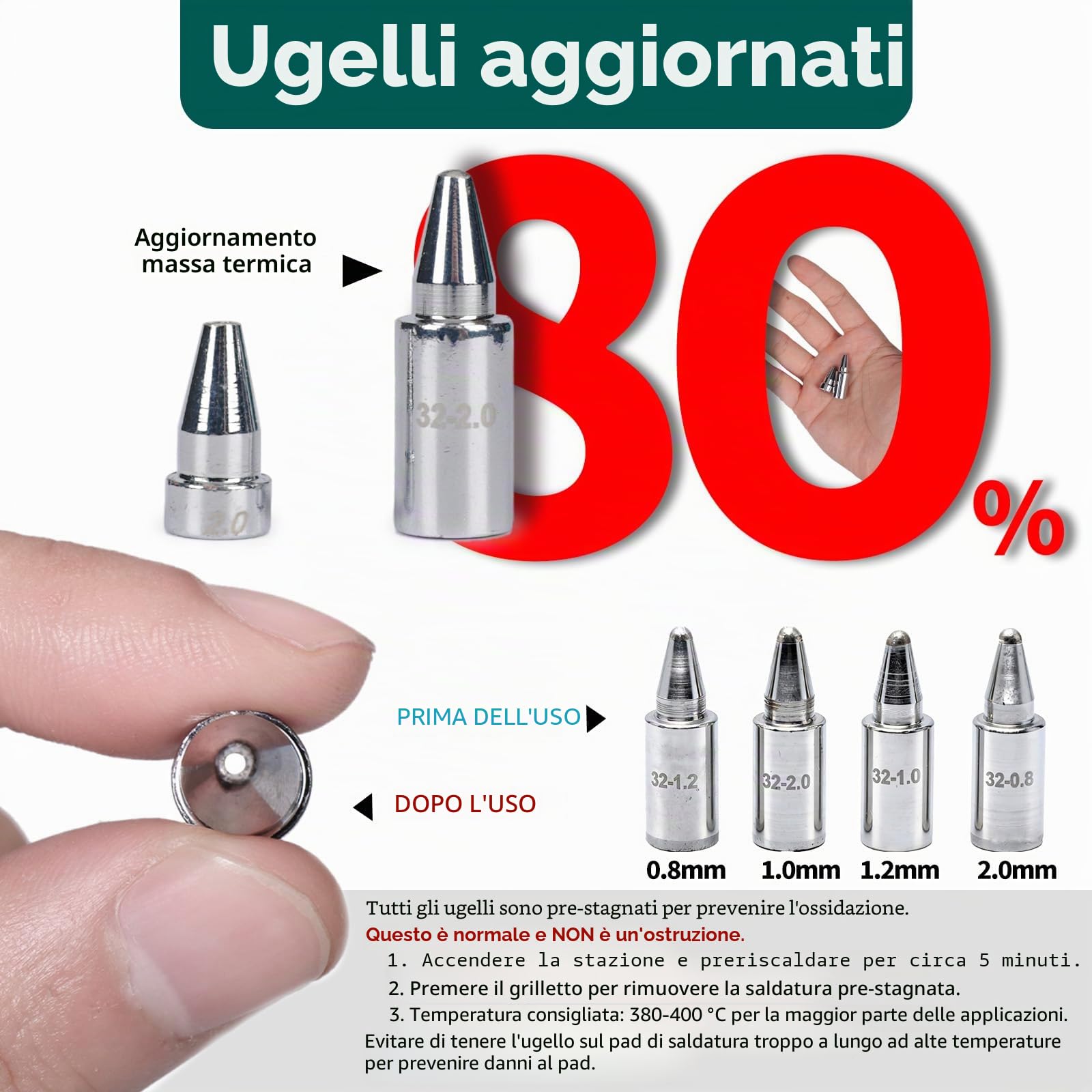 YIHUA 948D-I Stazione dissaldante 110W ESD Sicura Controllo Temperatura 380-480°C 3 Canali Sospensione