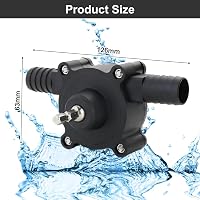 Cerioll Mini Elektromos Pumpa Fúrógéphez - Víz Olaj Dízel Folyadék Átpumpáláshoz 25L/perc Fekete 2