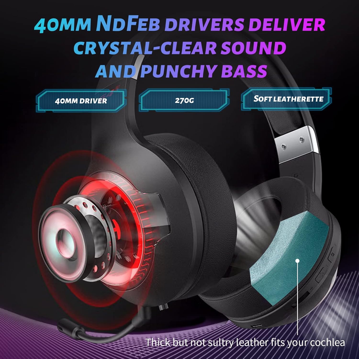 Edifier G4s Wireless Noise Cancelling Gaming Headset 15ms Ultra-Low Latency Headphones with Microphone 5.3 Bluetooth Gaming Headset 46 Hour Battery Life Gaming Headset for PC PlayStation Switch Phone