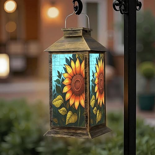 Miniatura 9 de Linterna solar para exteriores, impermeable, futurista, plumas geométricas de cristal de pavo real, decoración de jardín, luces solares LED, lámpara