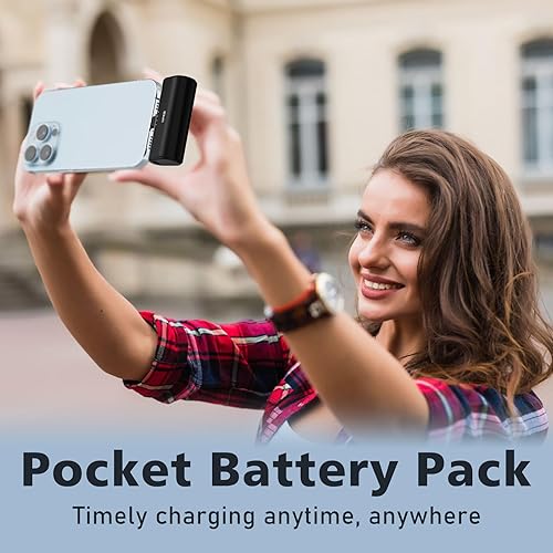 Miniatura 7 de Paquete de 2 cargadores de teléfono portátiles para iPhone de 5000 mAh con cable integrado, mini banco de energía con certificación MFi, cargador de